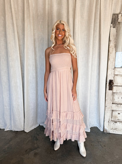 Wanderlust Halter Maxi - Blush