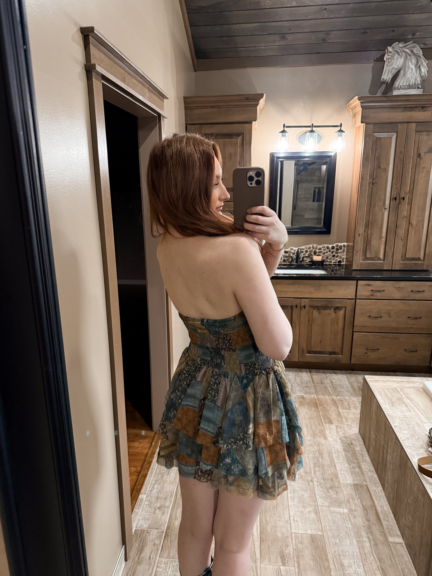 Country Patchwork Ruffle Romper