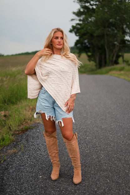Margo Knit Poncho Top