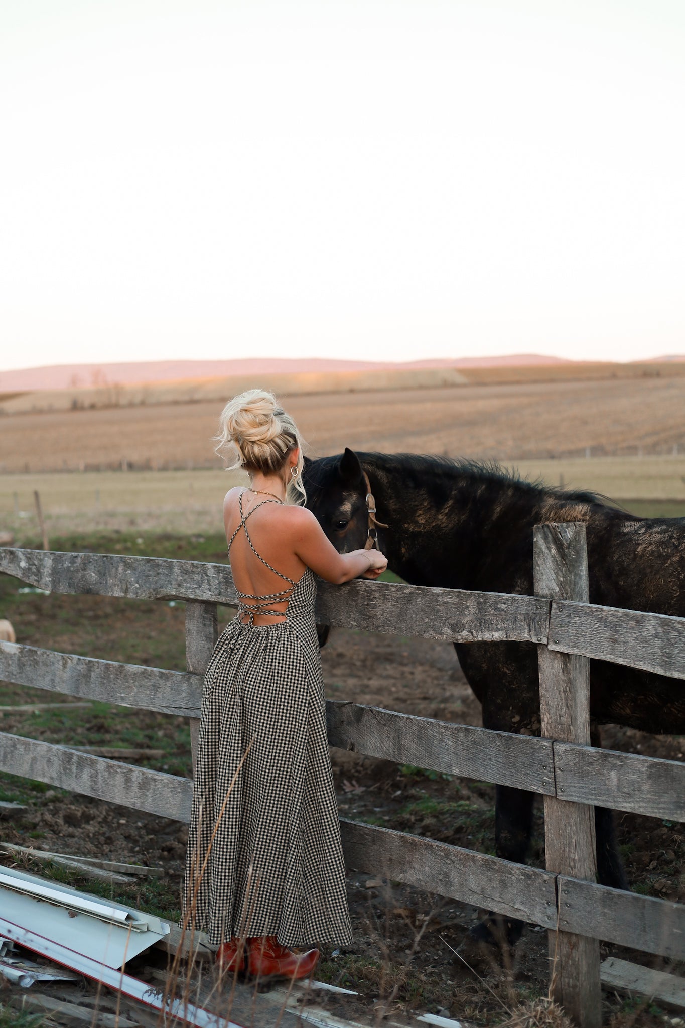 Homestead Gingham Maxi Dress