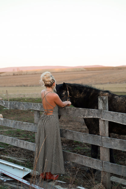 Homestead Gingham Maxi Dress