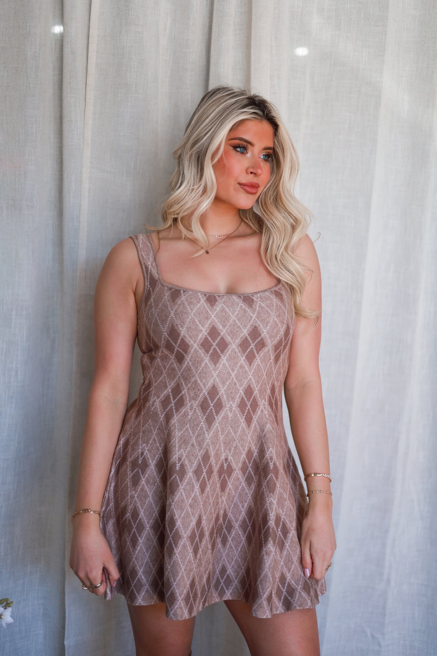 Stonewash Knit Mini Dress