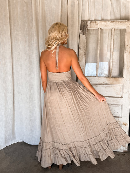 Coastal Haven Maxi Dress - Oatmilk