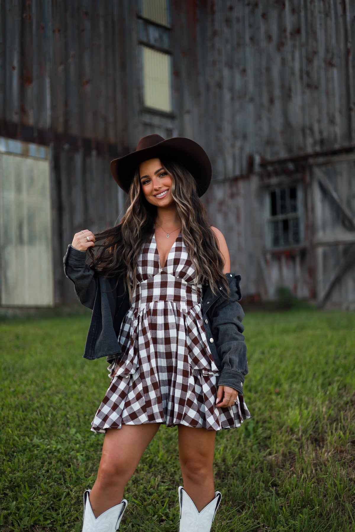 Hazelwood Romper - Brown