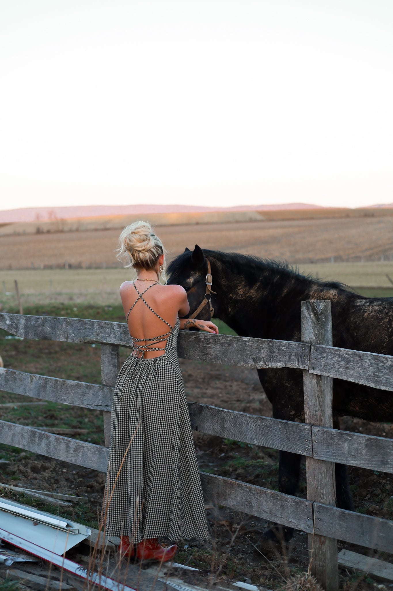 Homestead Gingham Maxi Dress