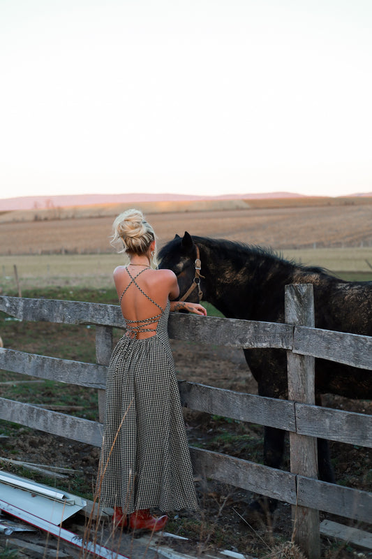 Homestead Gingham Maxi Dress