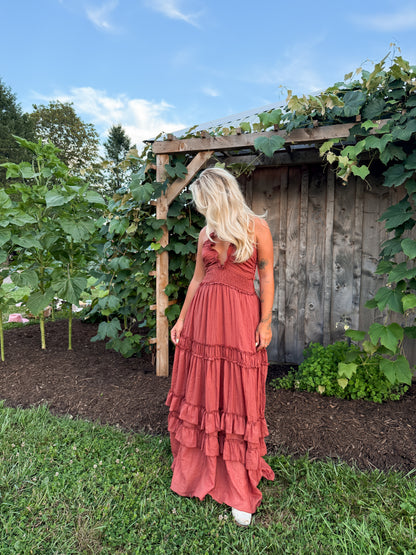 Western Shore Maxi Dress - Cider