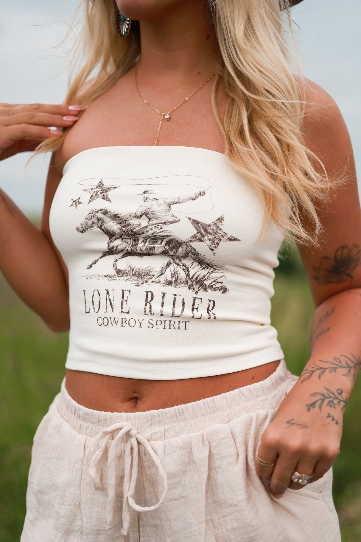 Lone Rider Top - Cream