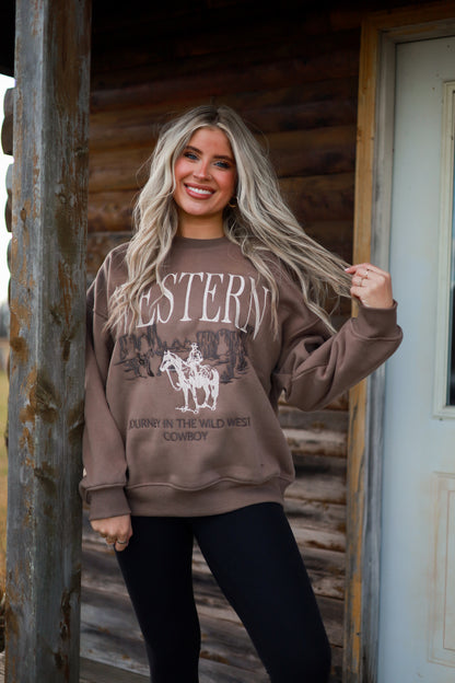 Western Oversized Sweatshirt