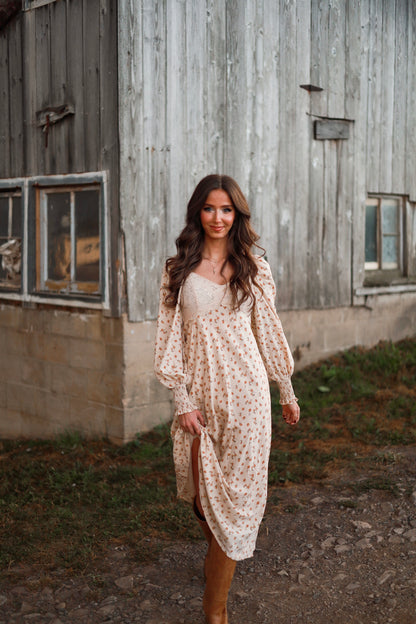 Buttercream Lace Maxi Dress