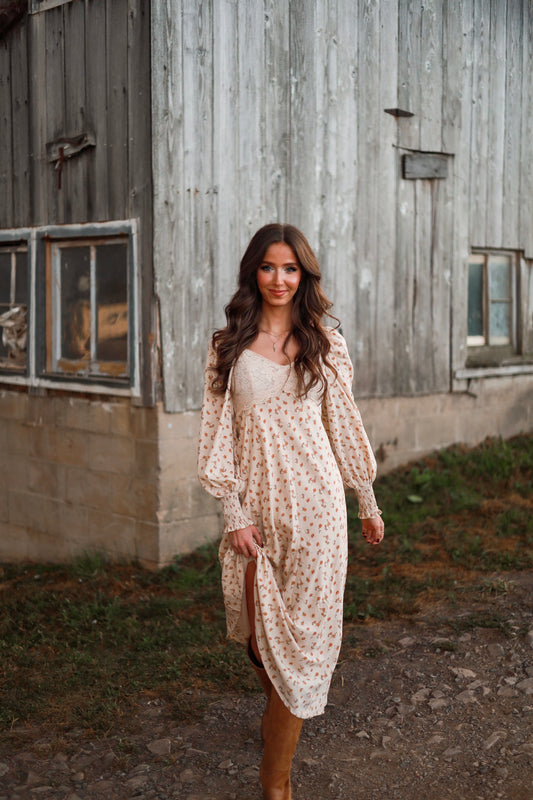 Buttercream Lace Maxi Dress