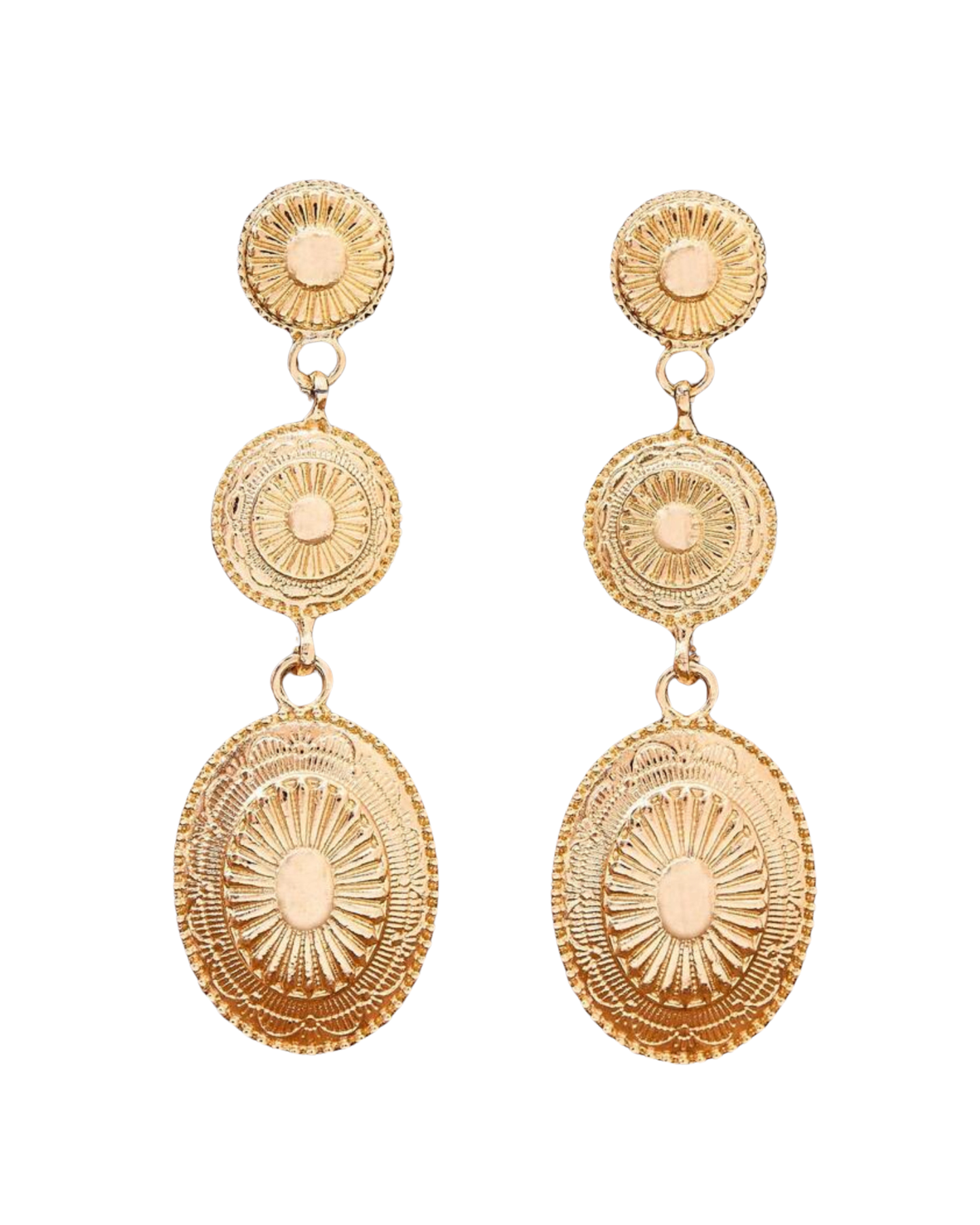 Gold Concho Earrings