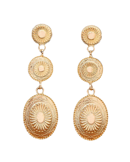 Gold Concho Earrings