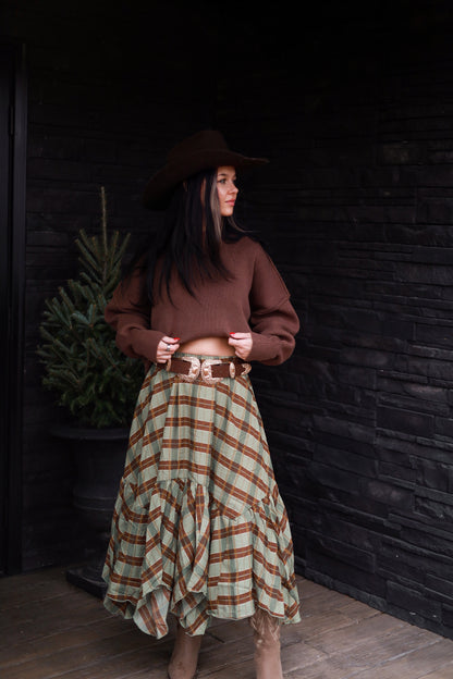 Cedarhill Plaid Maxi - Sage