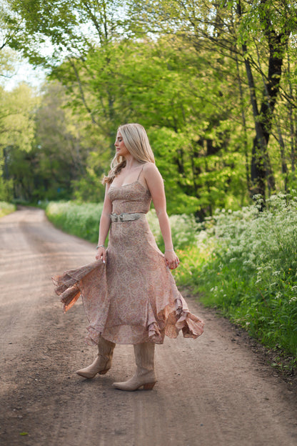 Saddle Creek Paisley Midi Dress