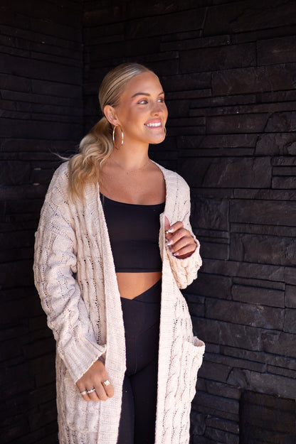 Marlowe Knit Maxi Sweater - Beige