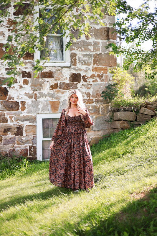 Marigold Manor Maxi Dress - Black