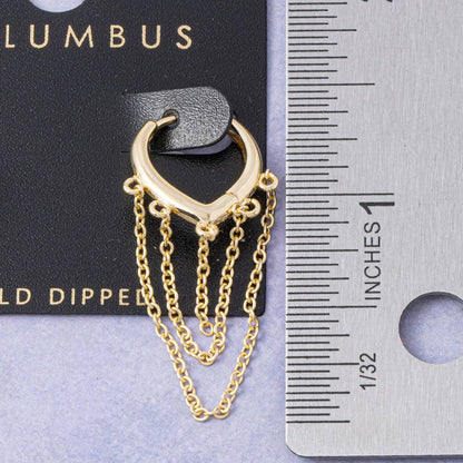Fringe Huggie Earrings - Gold