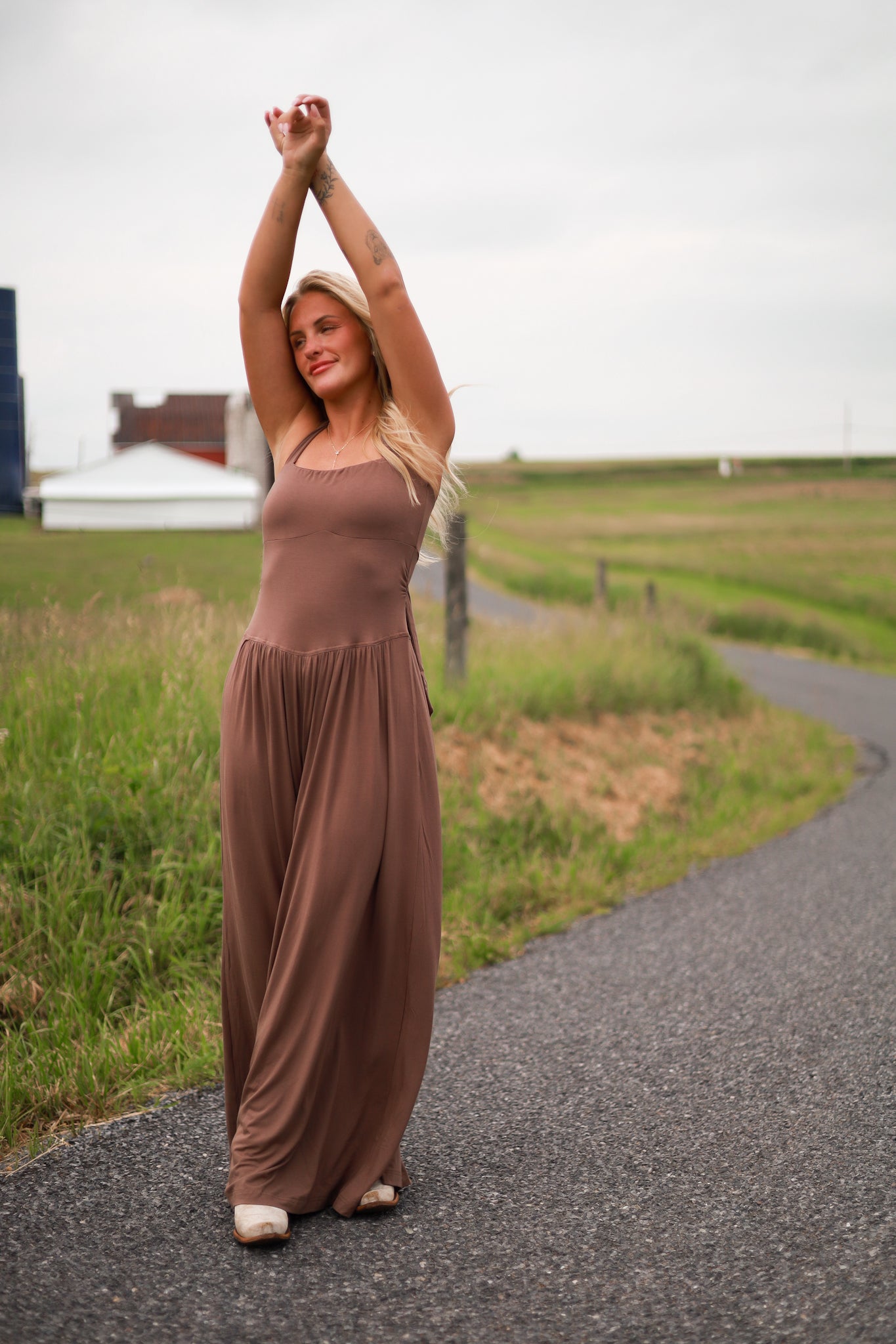 Mocha Halter Jumpsuit