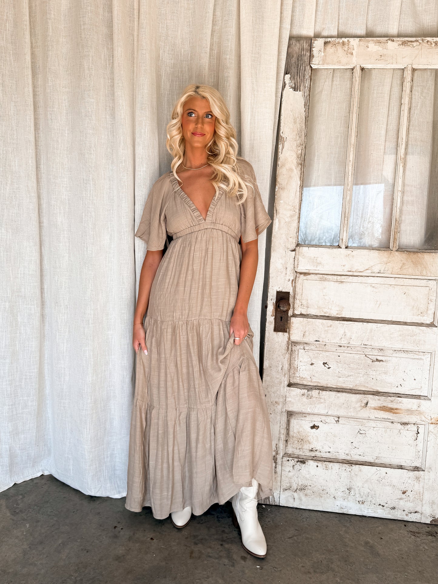 Tessa Maxi Dress - Oatmilk