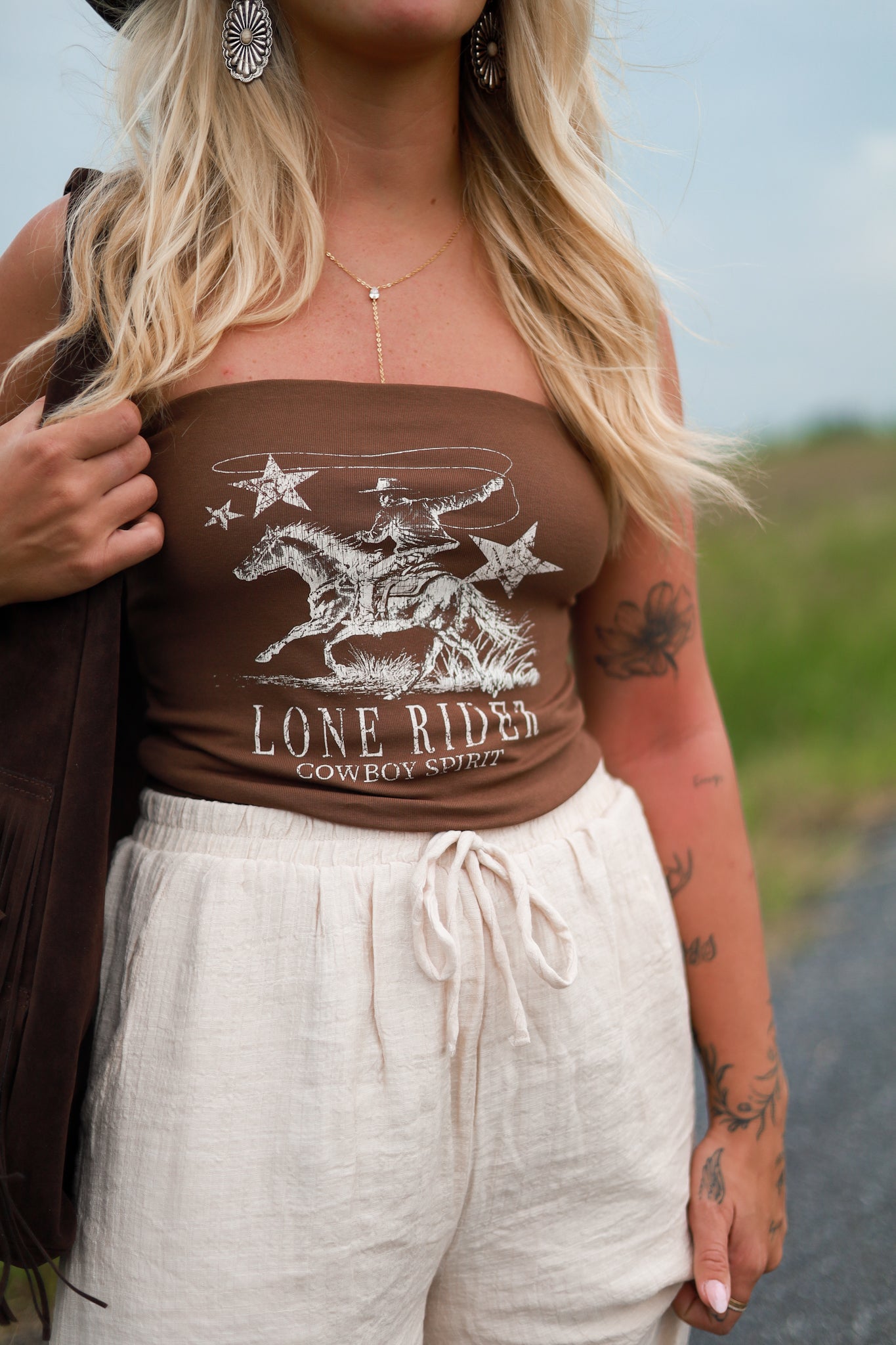 Lone Rider Top - Brown