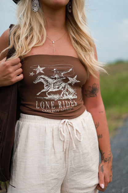 Lone Rider Top - Brown