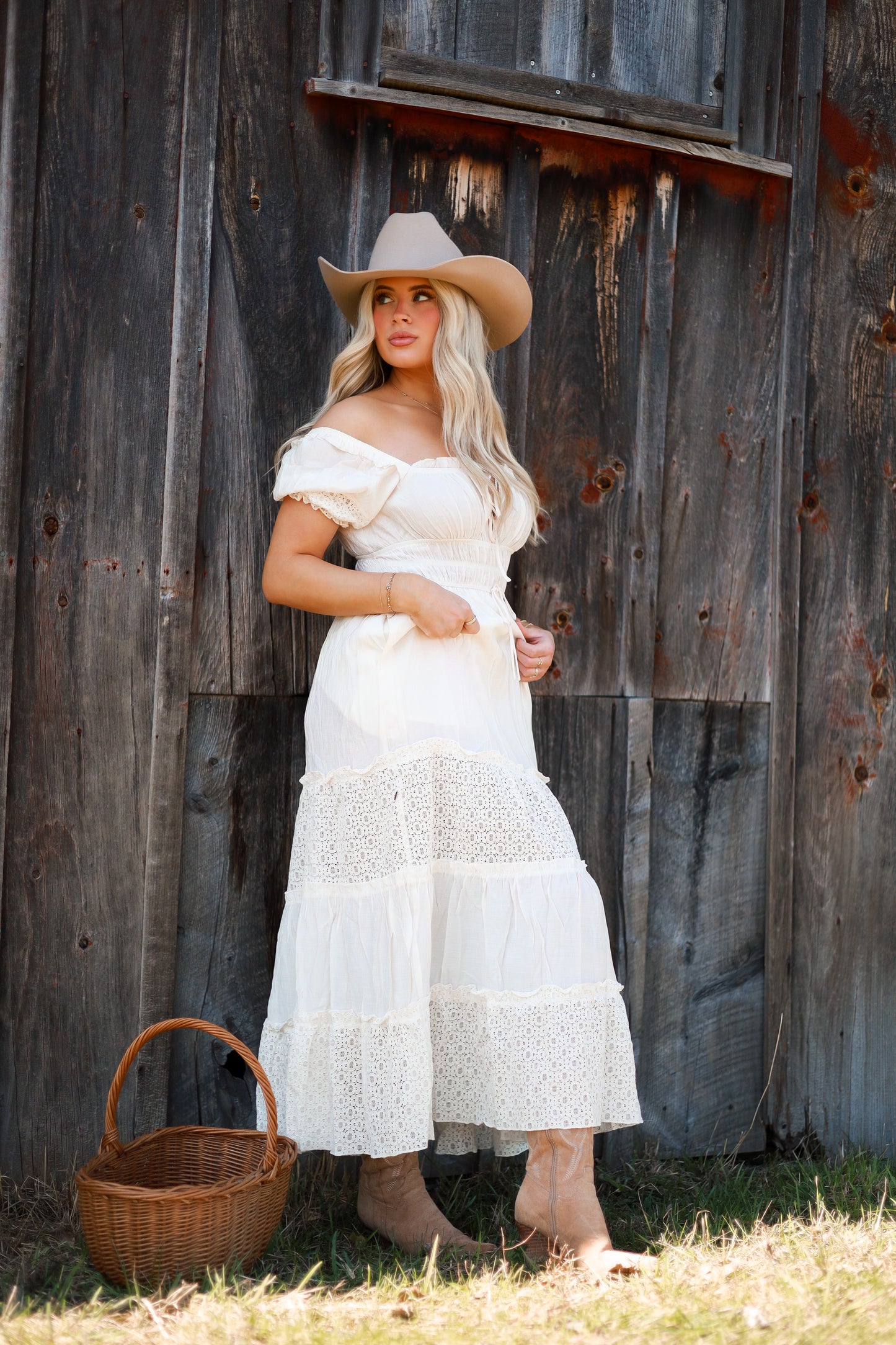 Sweet Milk Lace Maxi Dress