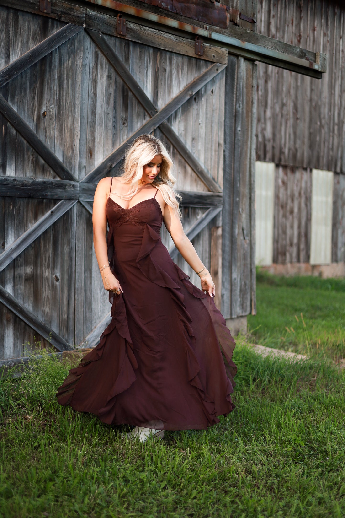 Western Haven Dress - Brown