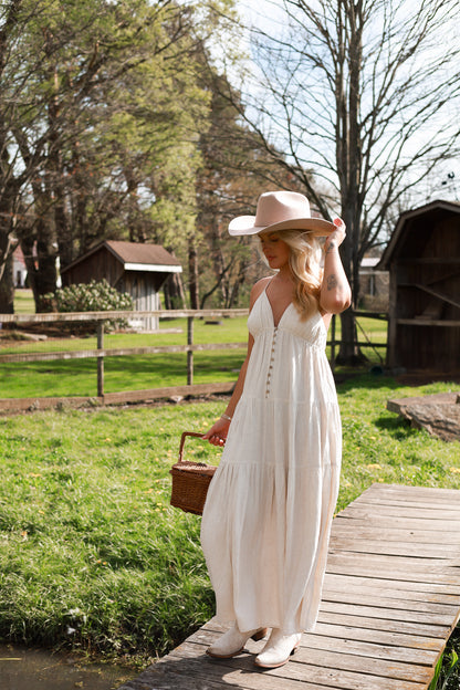 Oatmilk Linen Maxi Dress