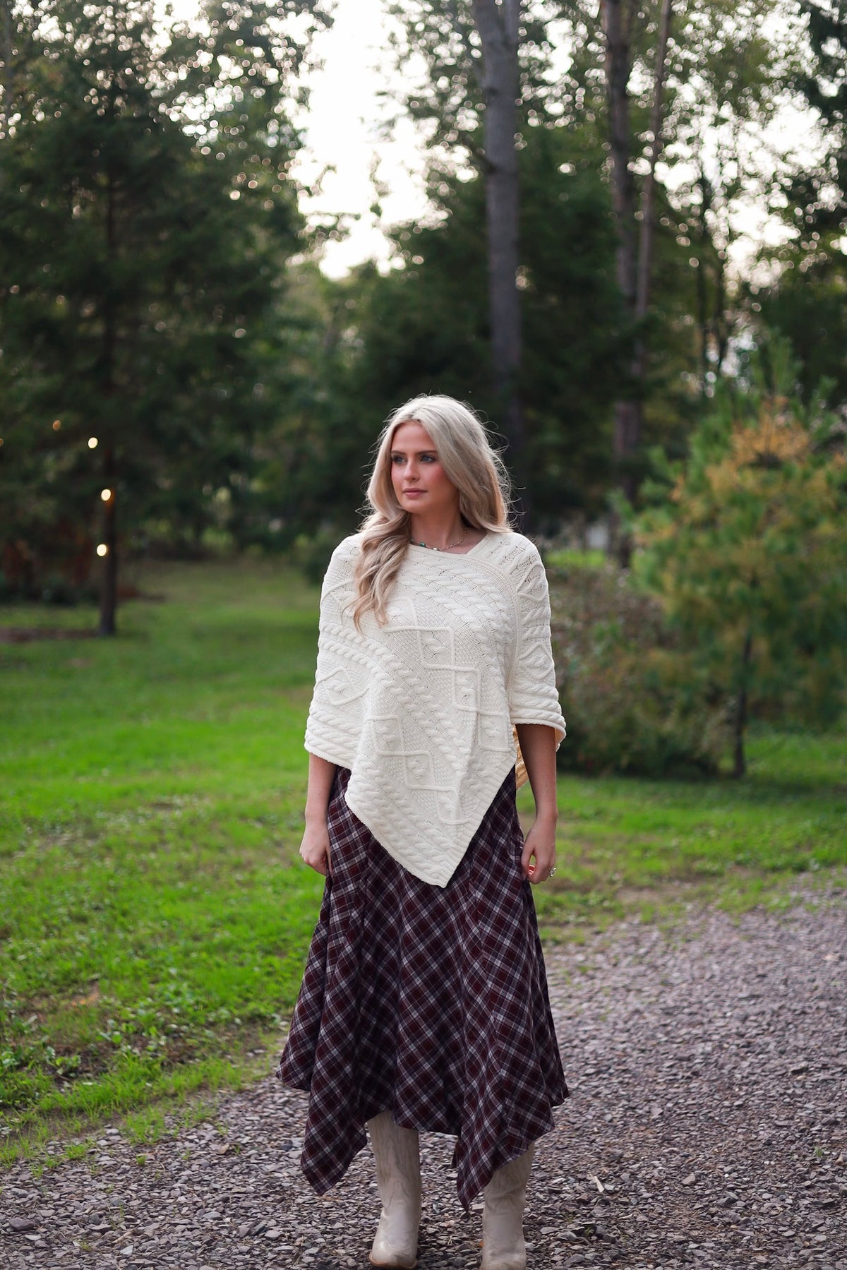 Hearthside Plaid Skirt - Maroon
