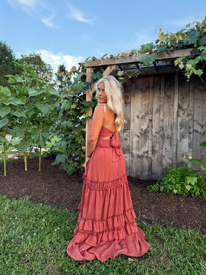 Western Shore Maxi Dress - Cider