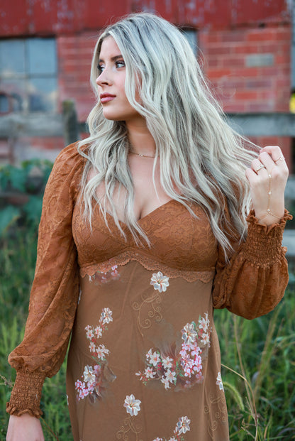 Gingercream Lace Maxi Dress