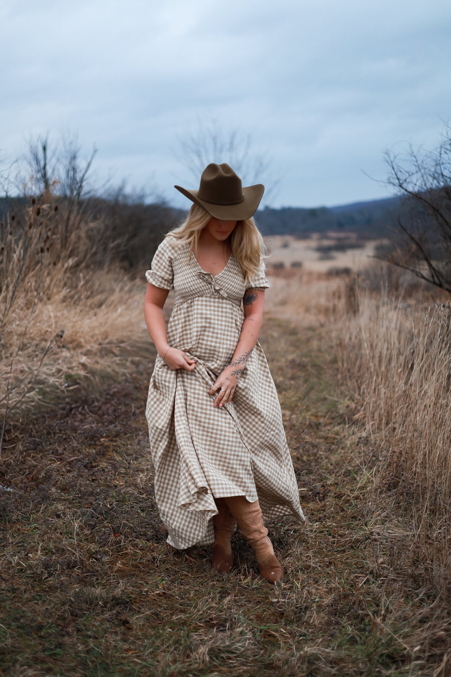 Meadow Gingham Maxi Dress