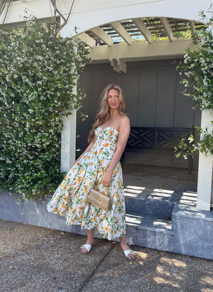 Lemon Sorbet Midi Dress