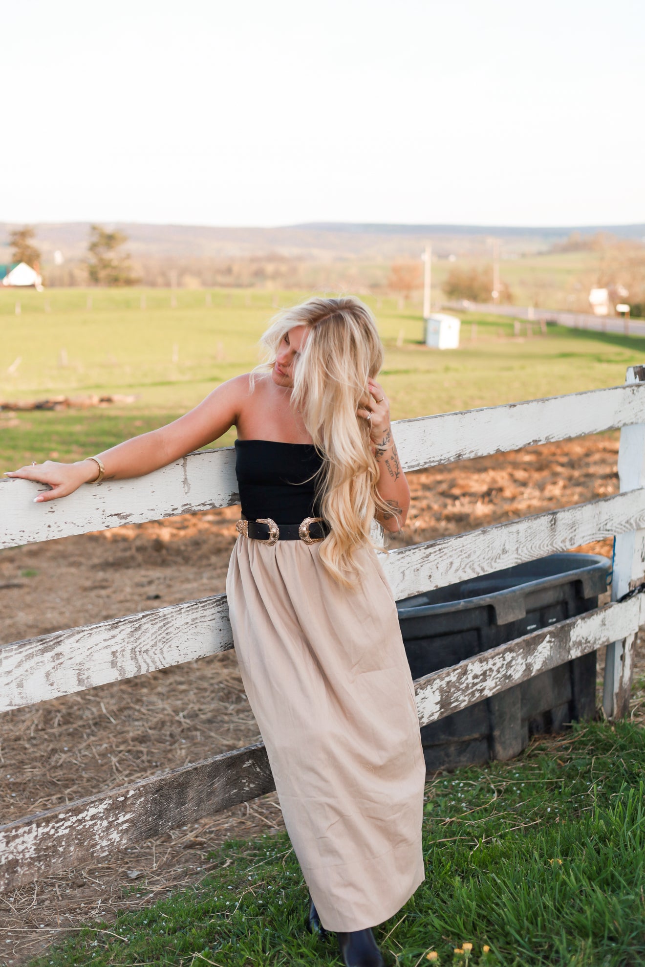 Wheatfield Midi Dress - Almond