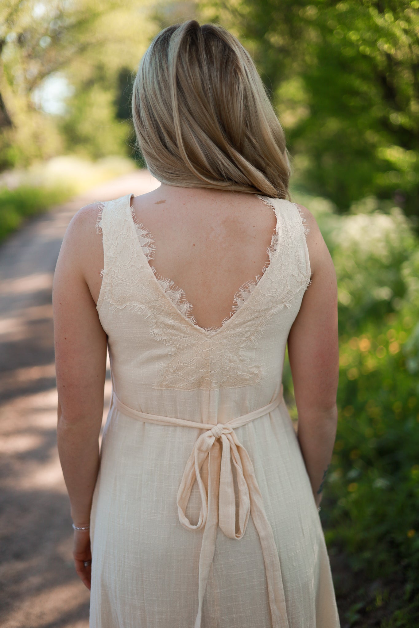 Sunset Prairie Maxi Dress - Cream