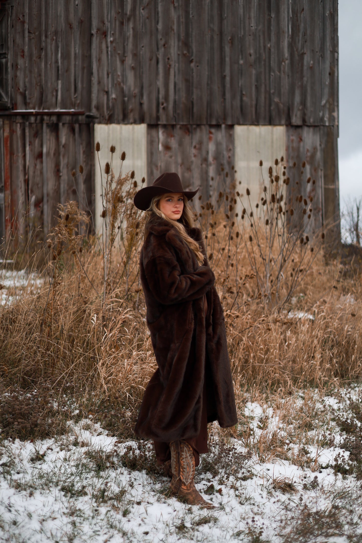 Frontier Maxi Coat - Brown