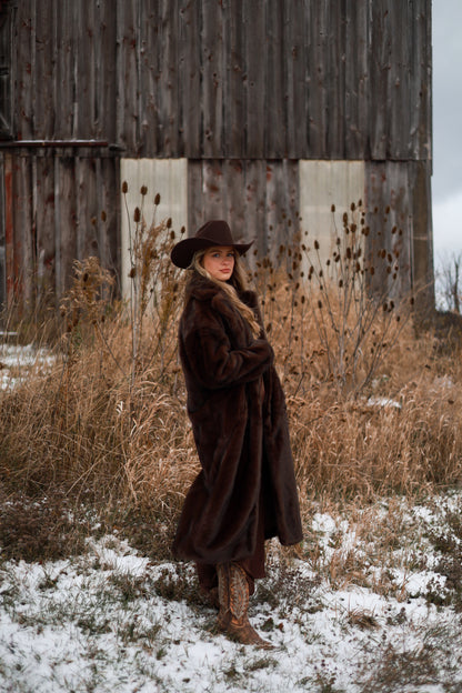 Frontier Maxi Coat - Brown