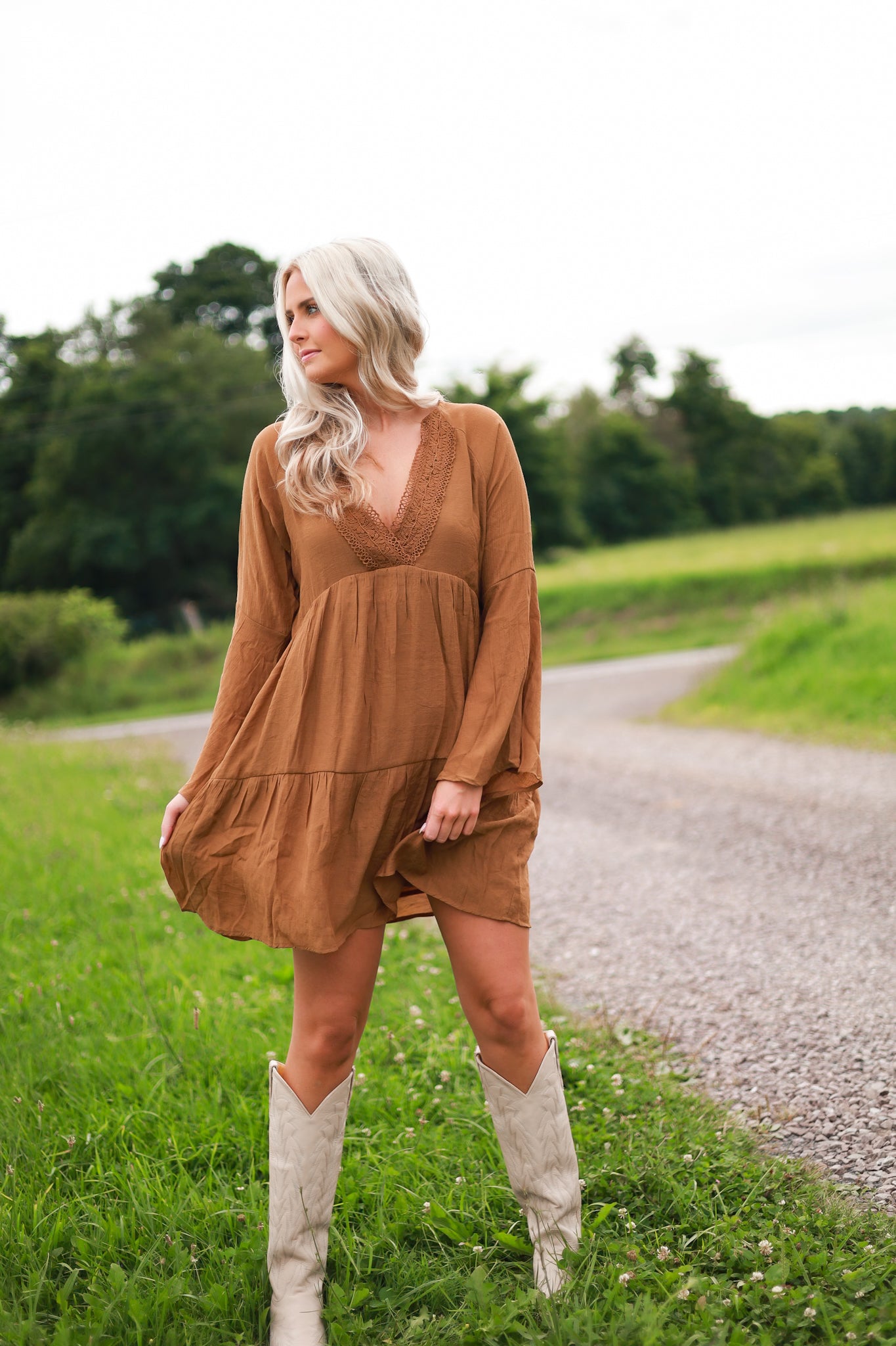 Ginger Lace Mini Dress