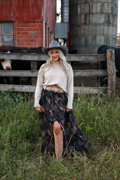 Poetry in Petals Skirt - Black