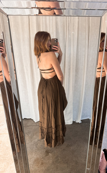 Wanderlust Halter Dress - Coconut