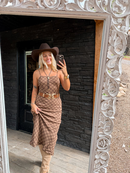 Whiskey Creek Plaid Maxi Dress