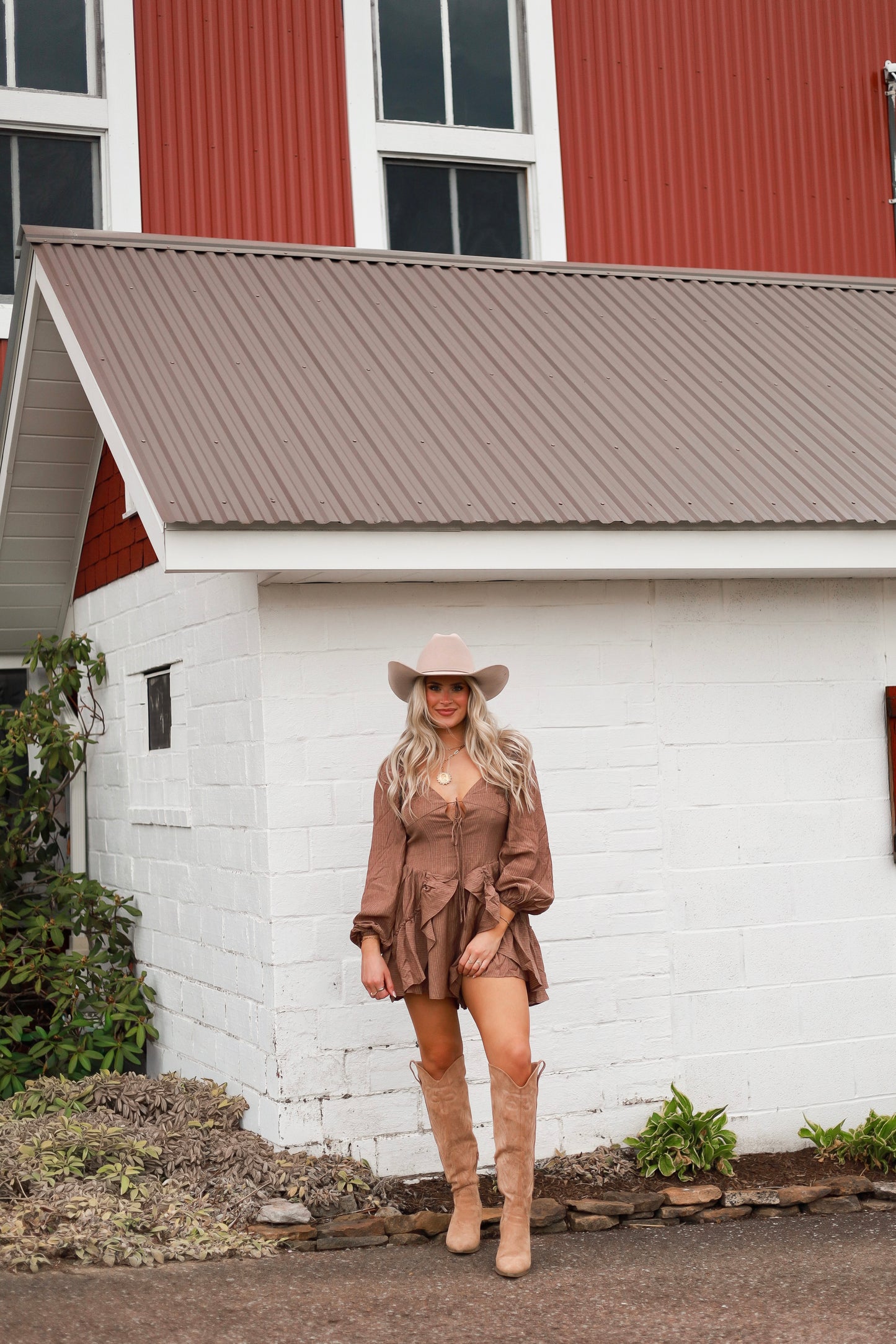 Magnolia Romper - Toffee