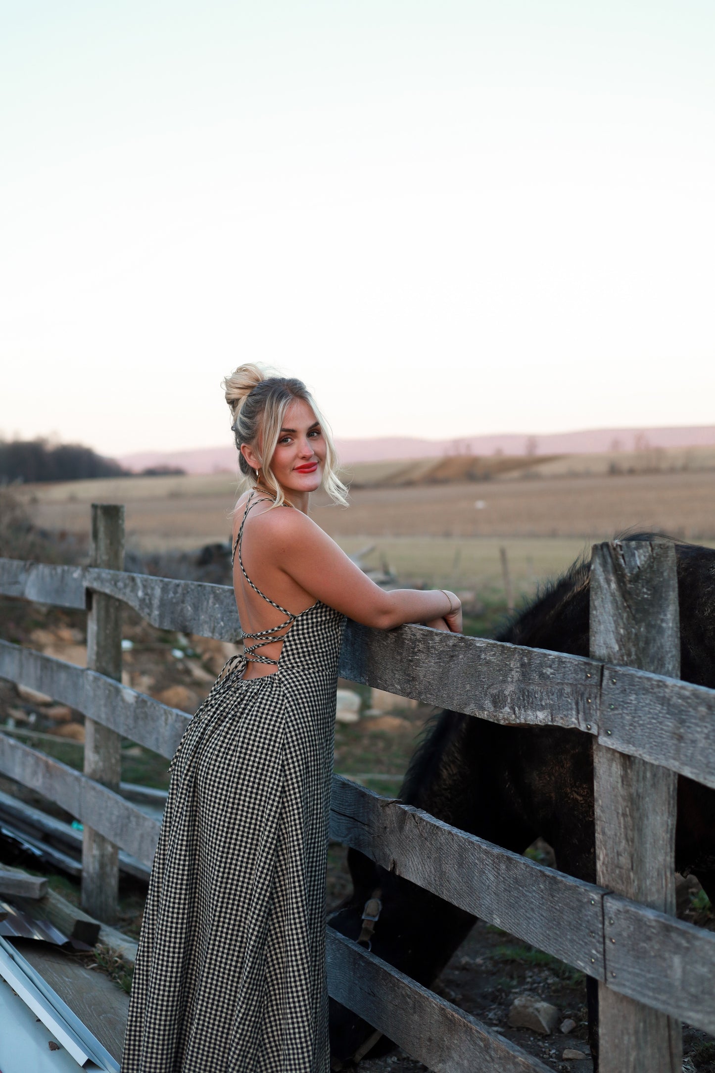 Homestead Gingham Maxi Dress