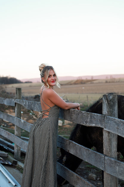 Homestead Gingham Maxi Dress