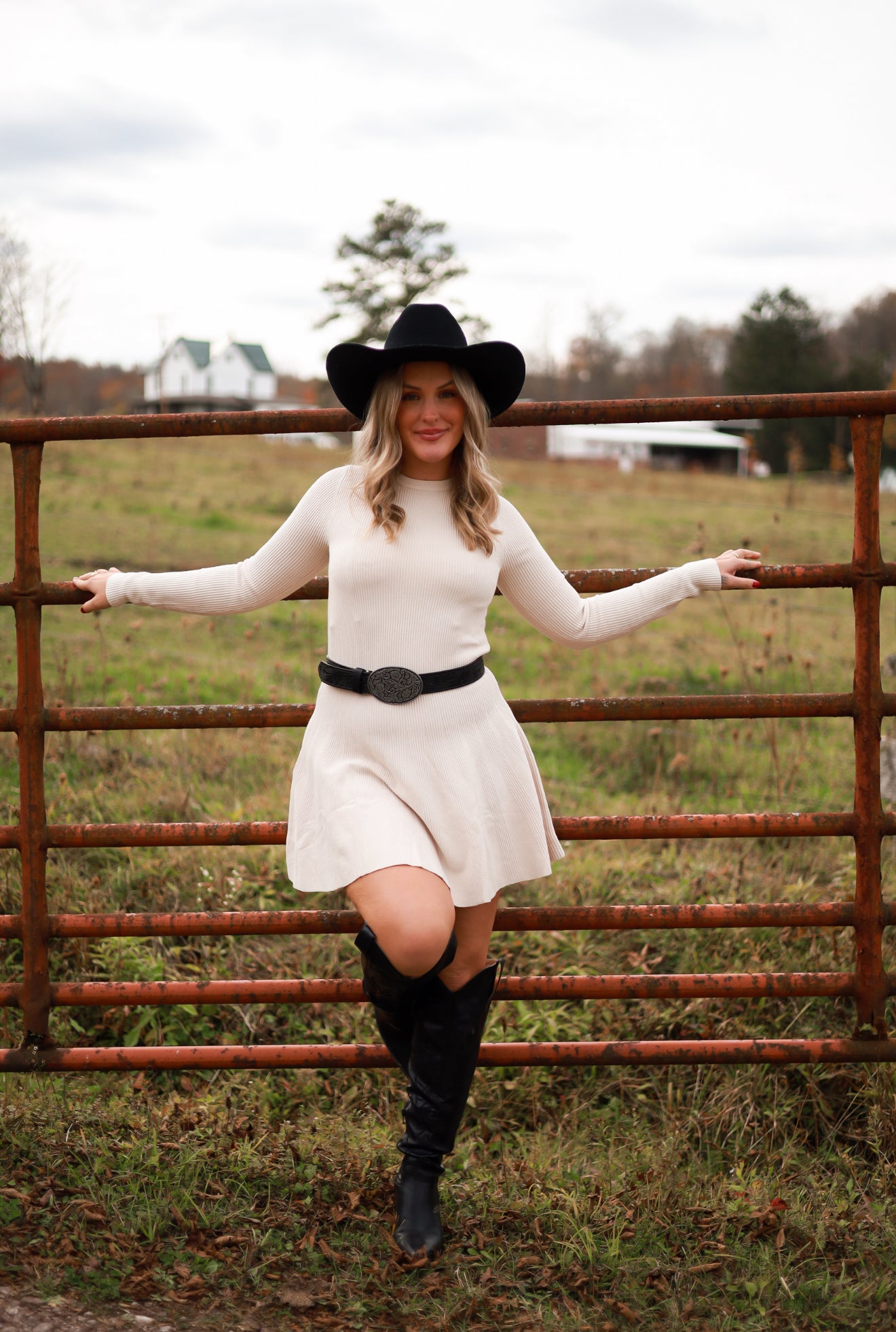 Whispering Wheat Sweater Dress