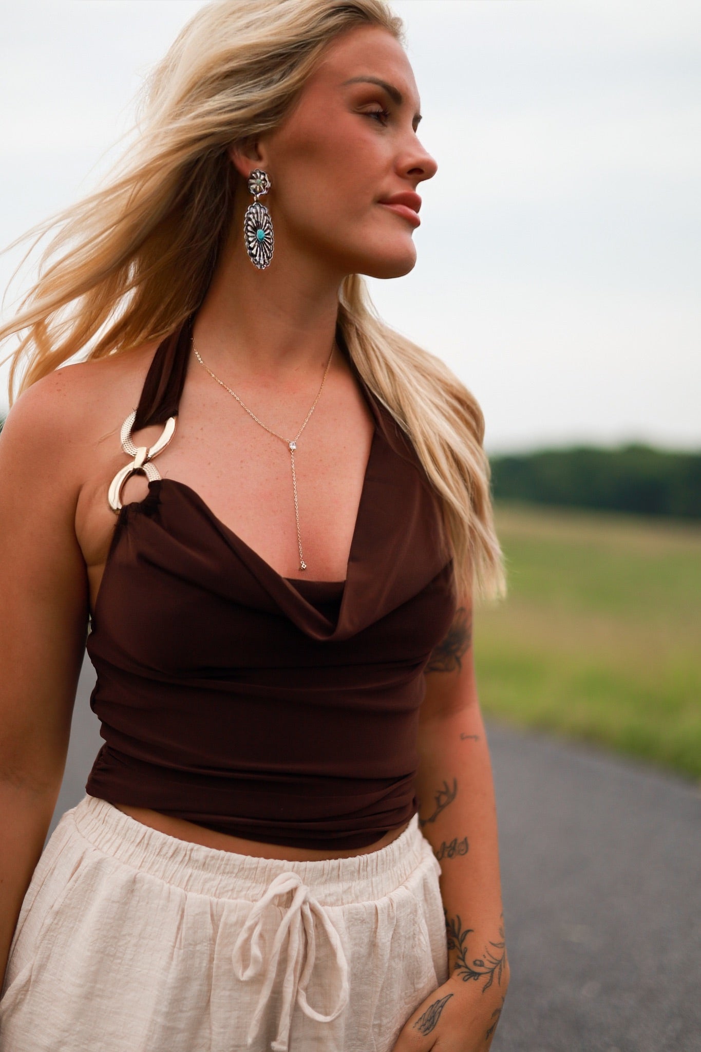 Janae Brown Halter Top
