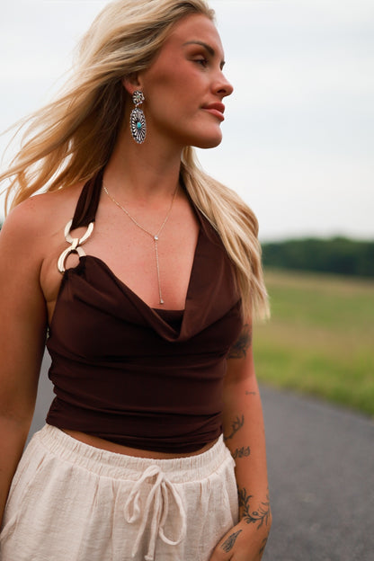 Janae Brown Halter Top