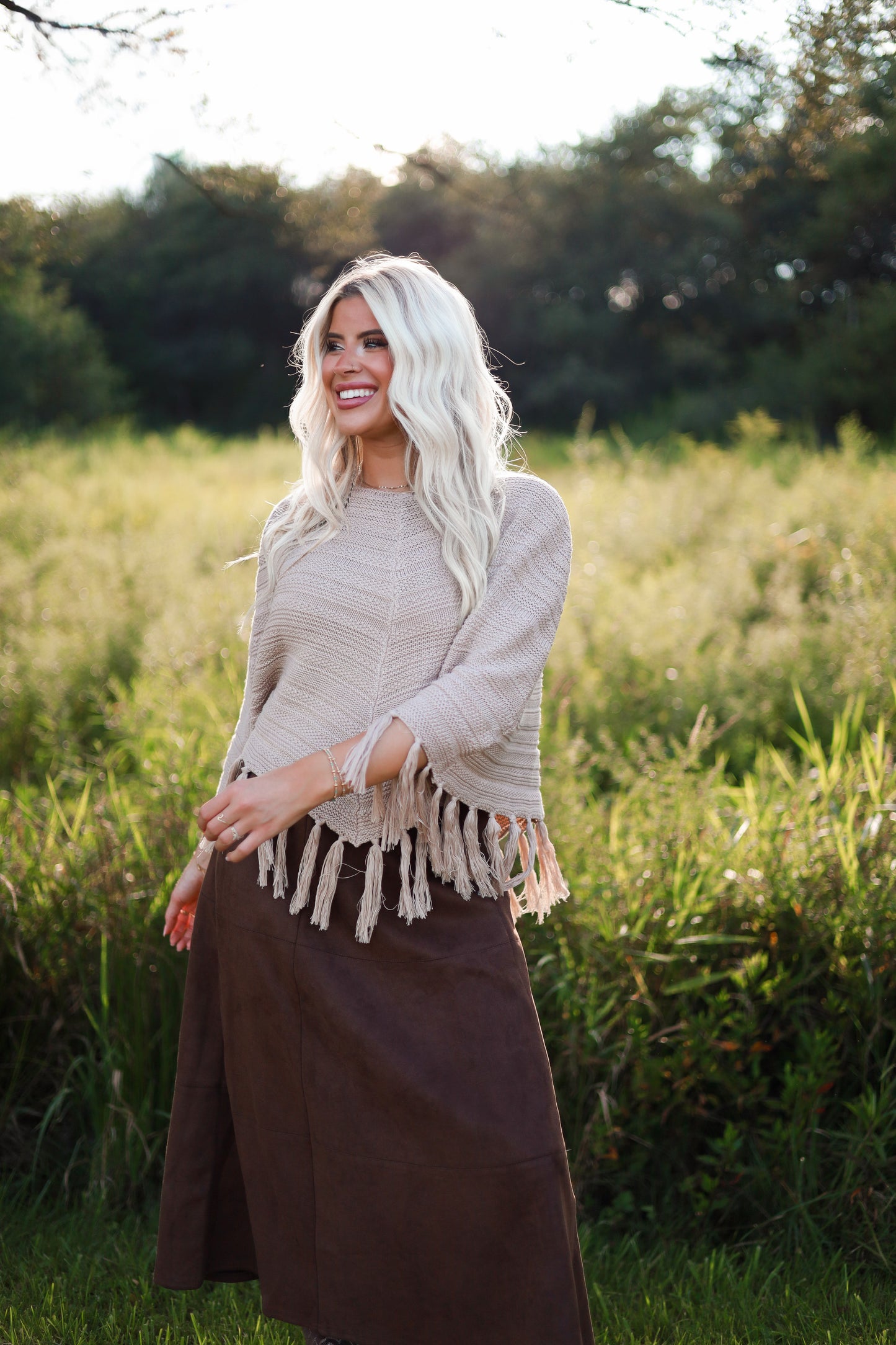 Prairie Roads Poncho Sweater