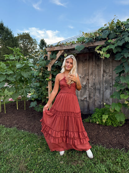 Western Shore Maxi Dress - Cider